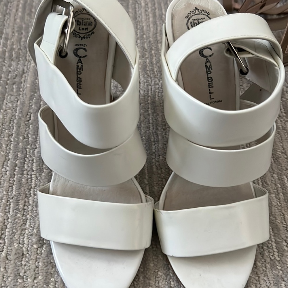Jeffrey Campbell white straps heel size 39